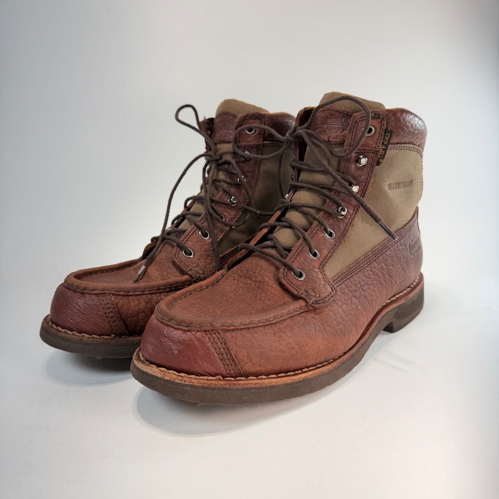 Chippewa Mens Briar Bison 6" Leather Waterproof Moc Toe Vibram Work Boots  11 M